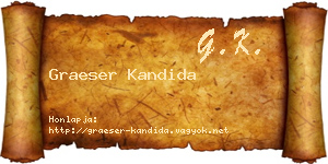 Graeser Kandida névjegykártya